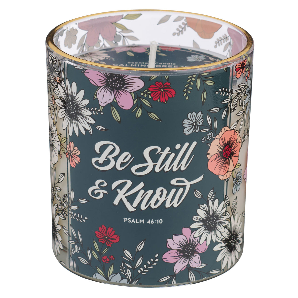 Be Still and Know Calming Breeze Scented Candle with Dust Cover