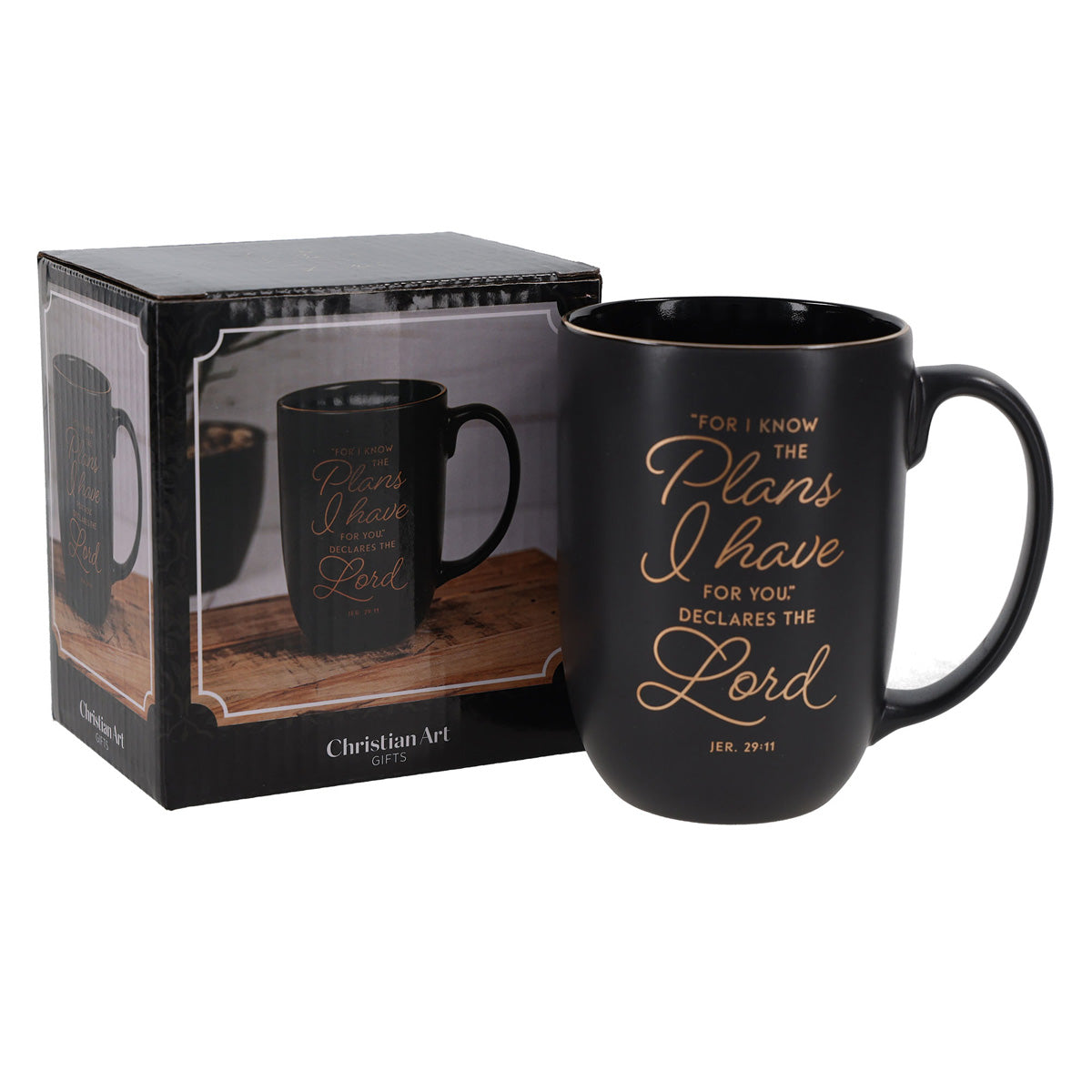 For I Know the Plans I Have for You, Declares the Lord Ceramic Mug with Black Interior