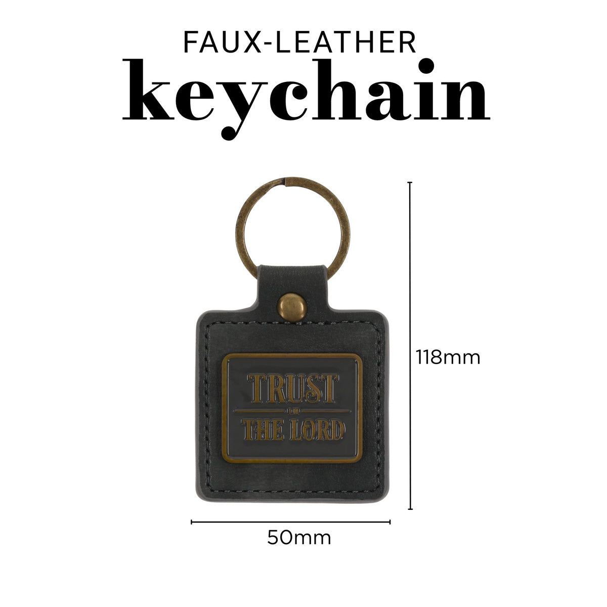 Trust in the Lord Faux Leather Keychain