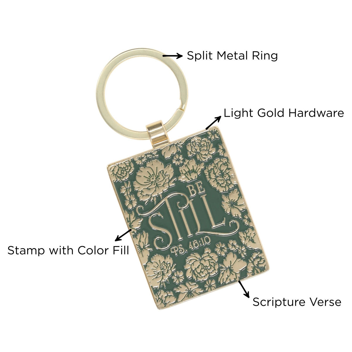 Be Still Metal Keychain
