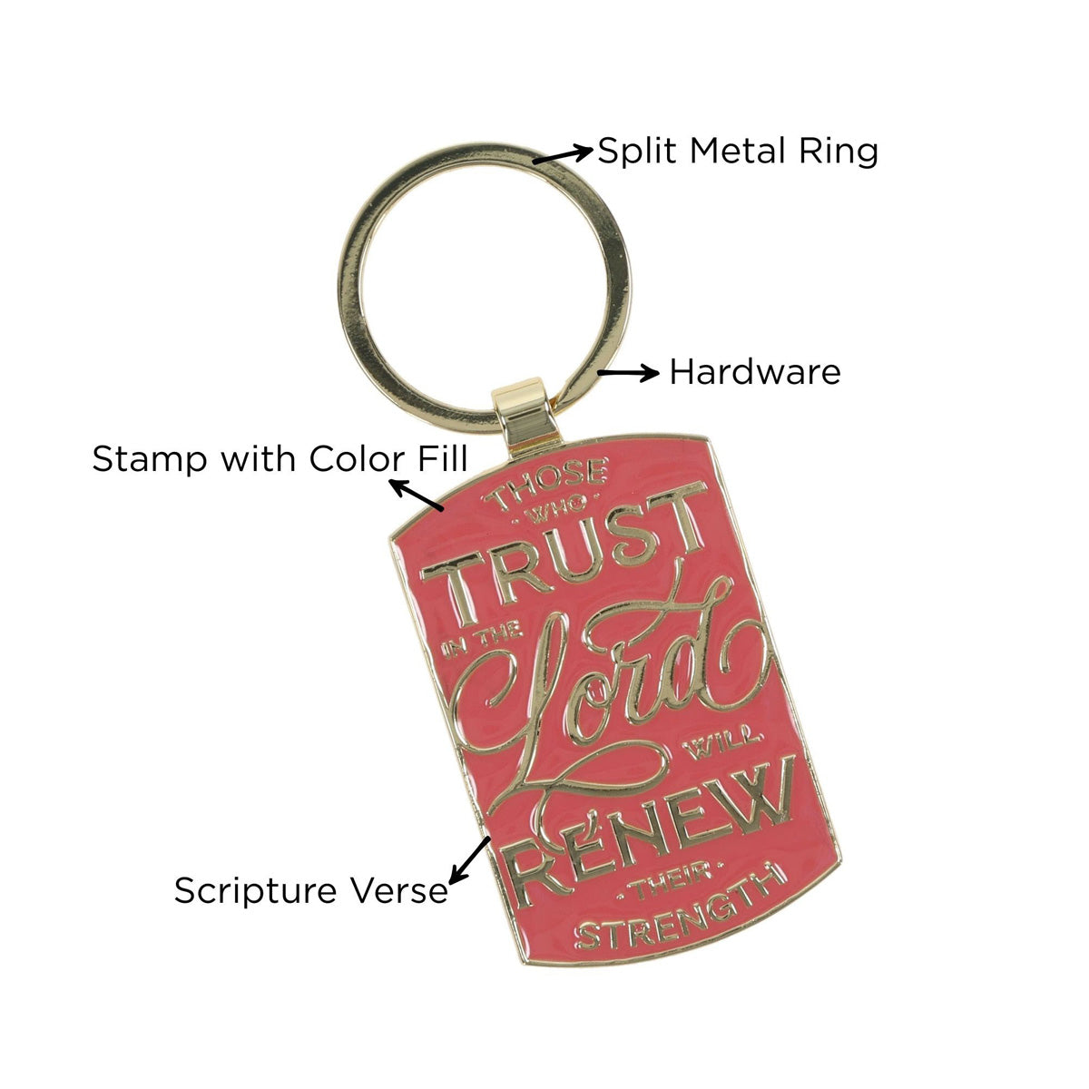 Those Who Trust in the Lord Will Renew Their Strength Metal Keychain