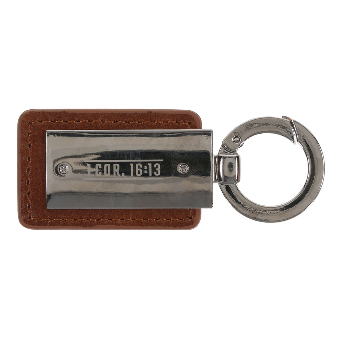 Stand Firm in the Faith Faux Leather Keychain