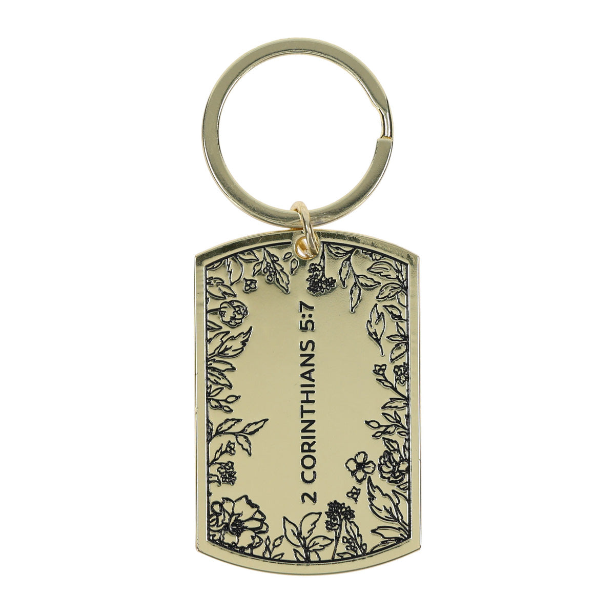 Walk by Faith and Not By Sight Metal Keychain