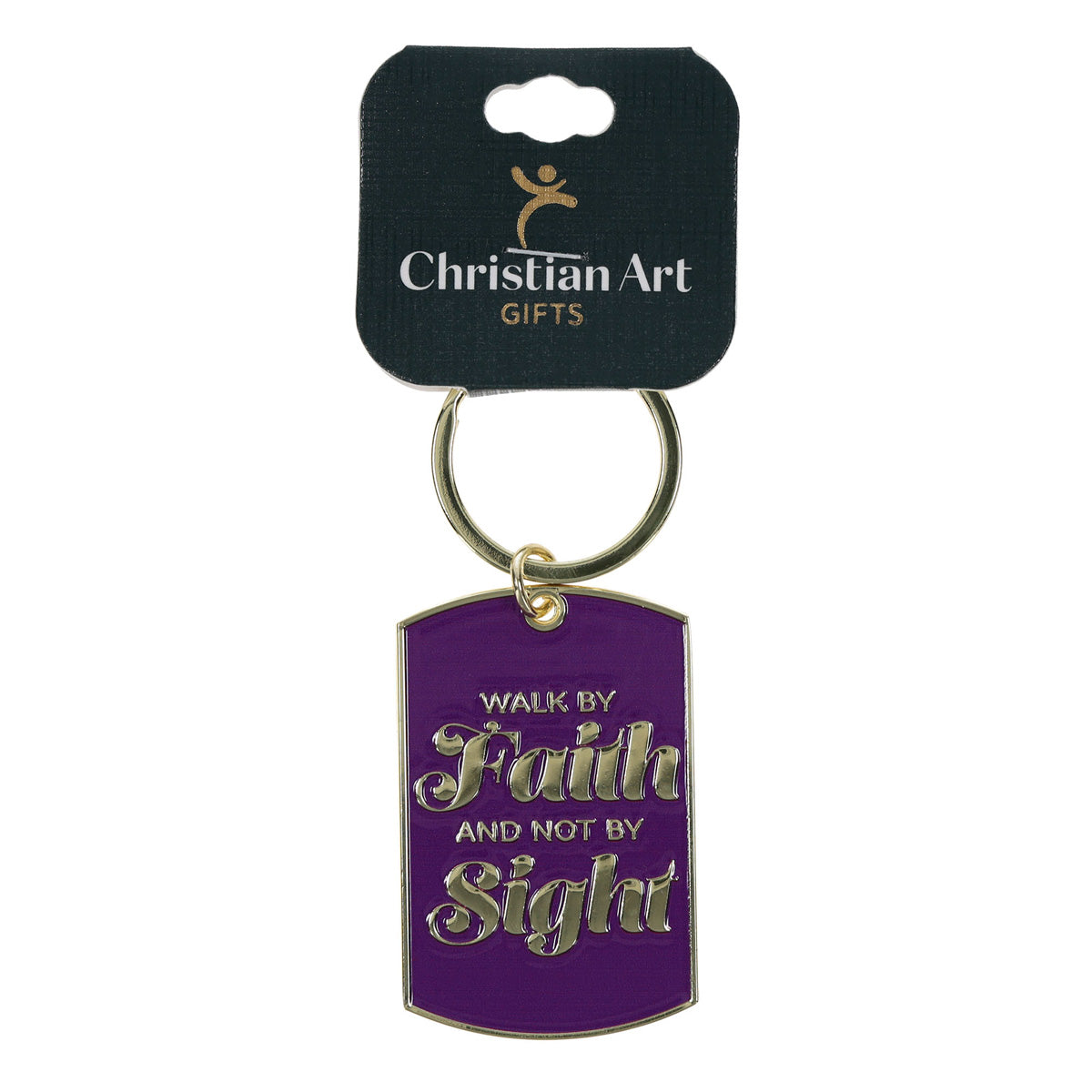 Walk by Faith and Not By Sight Metal Keychain
