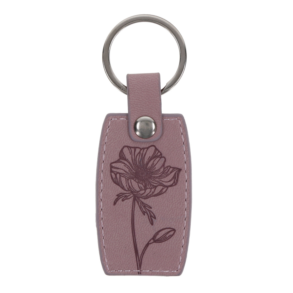 Always Be Joyful Faux Leather Keychain