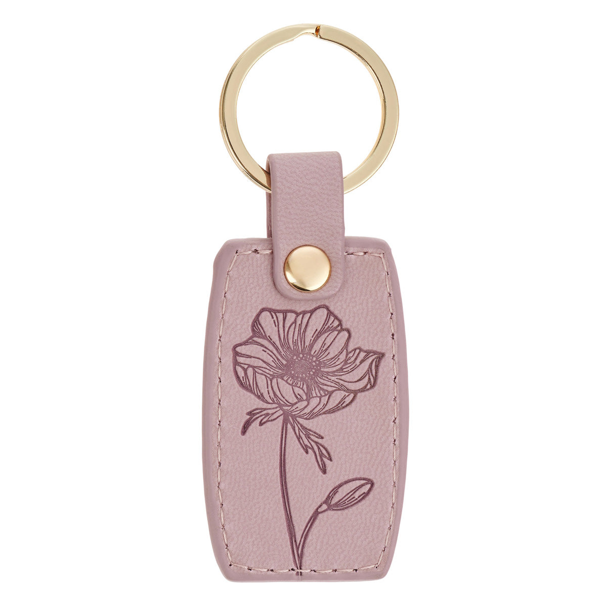 Always Be Joyful Faux Leather Keychain