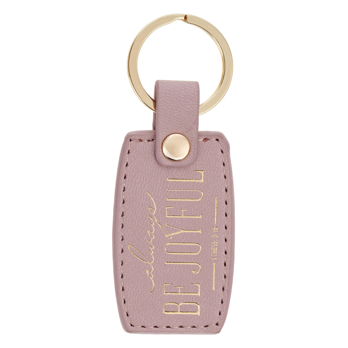 Always Be Joyful Faux Leather Keychain