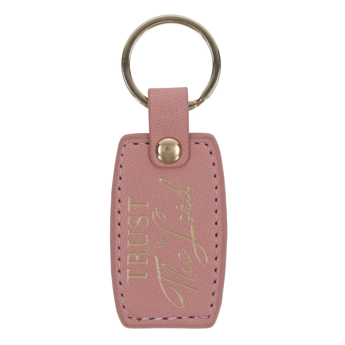 Trust in the Lord Pink Faux Leather Keychain