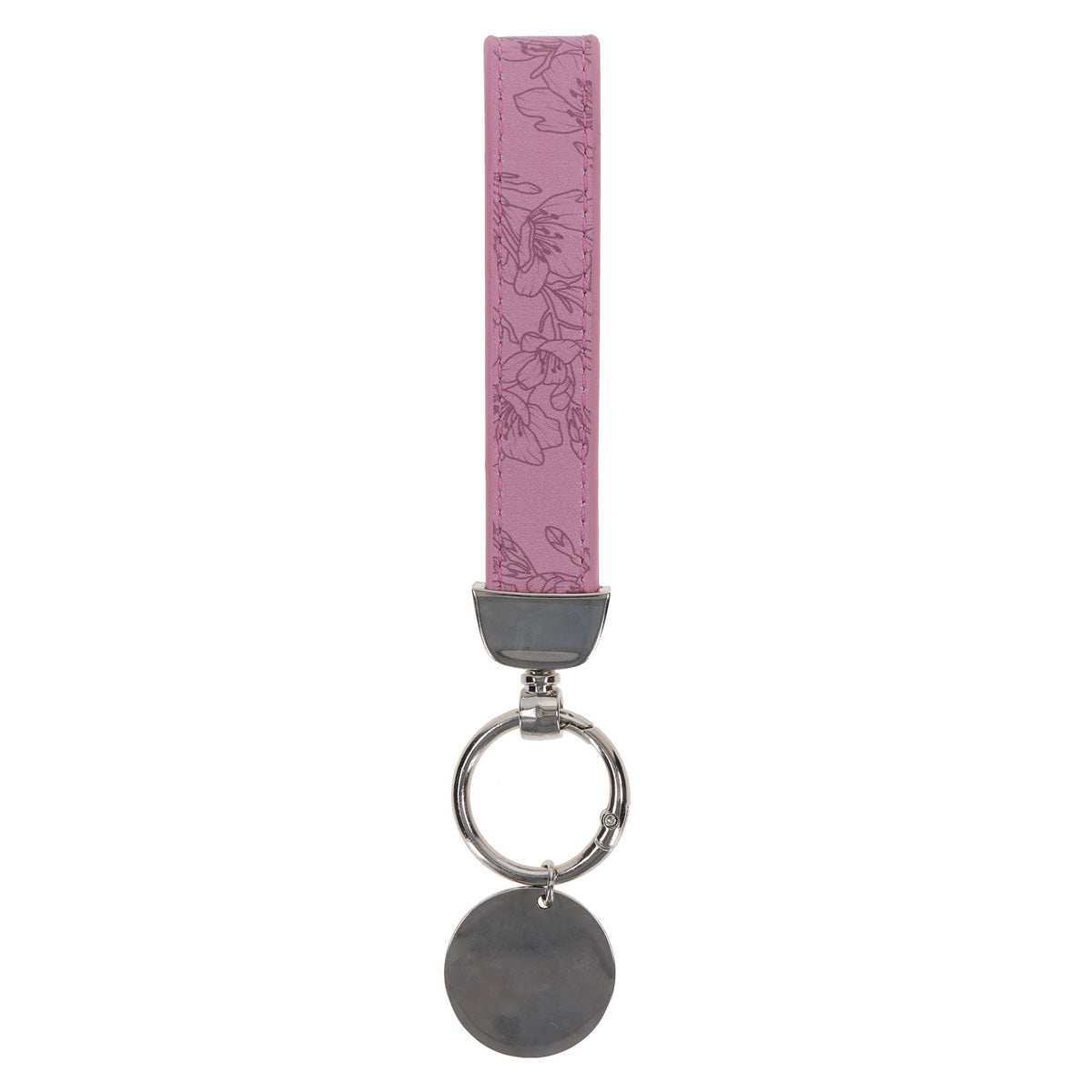 Be Still and Know Faux Leather Wristlet Keychain with Charm
