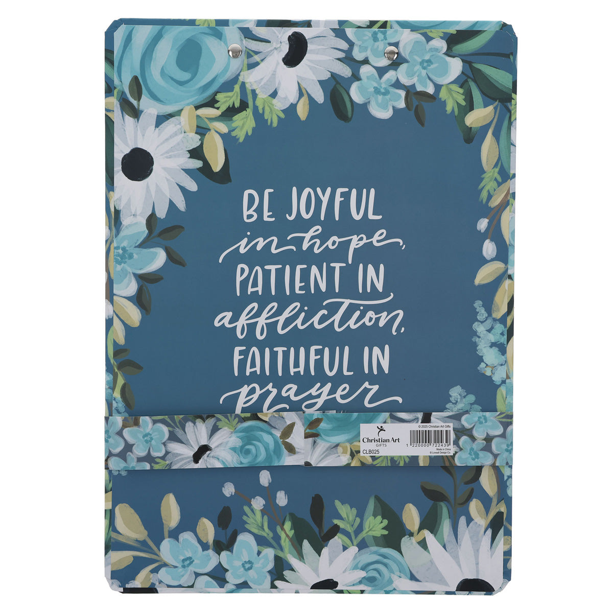 Be Joyful in Hope Clipboard with Notepad