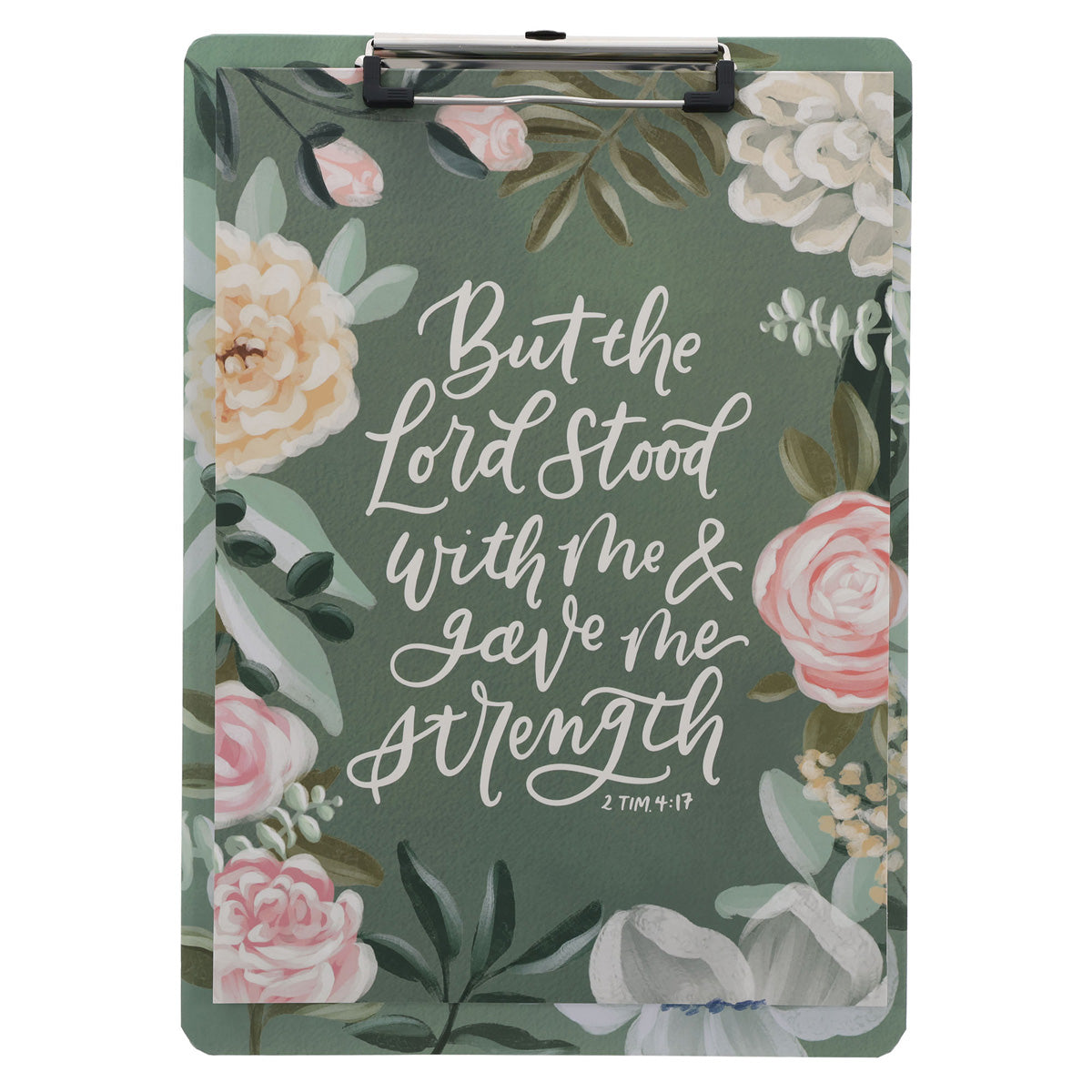 But the Lord Stood with Me and Gave me Strength Clipboard with Notepad