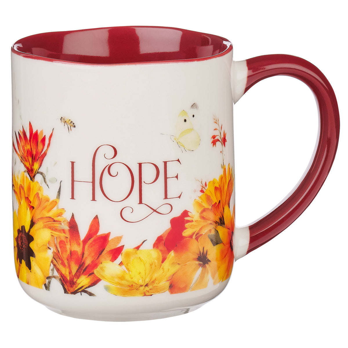 Love, Hope, Pray, Be Still Four-Piece Ceramic Mug Set
