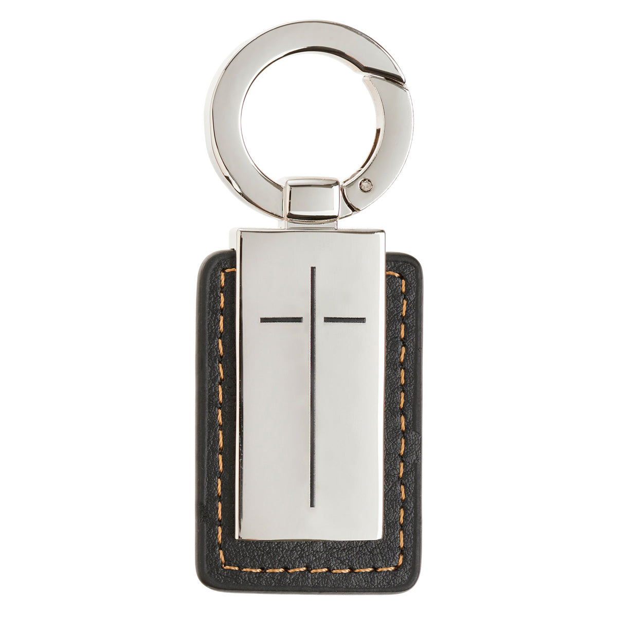 Man of God Metal and Faux Leather Keychain