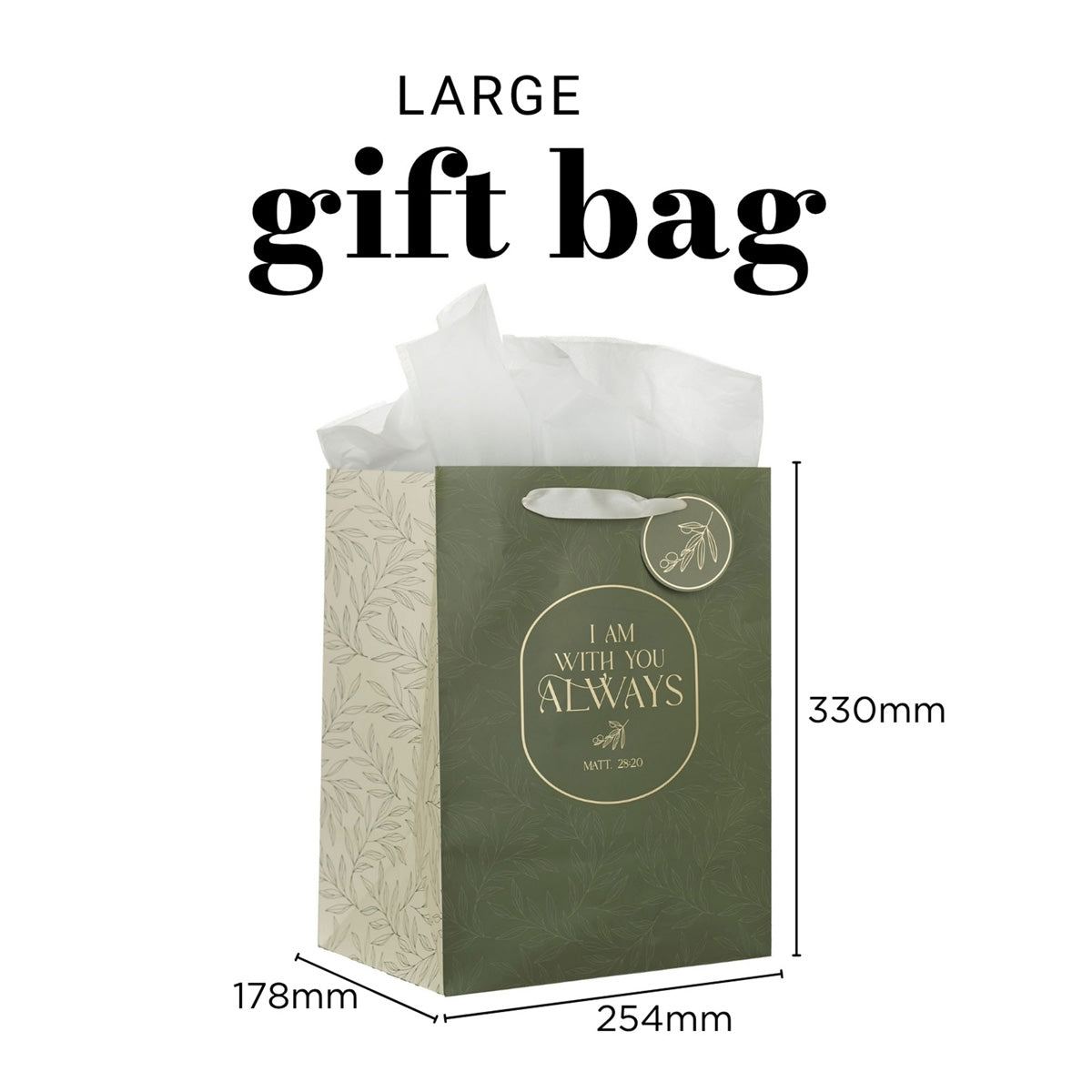 I Am with You Always Portrait Gift Bag with Gift Tag