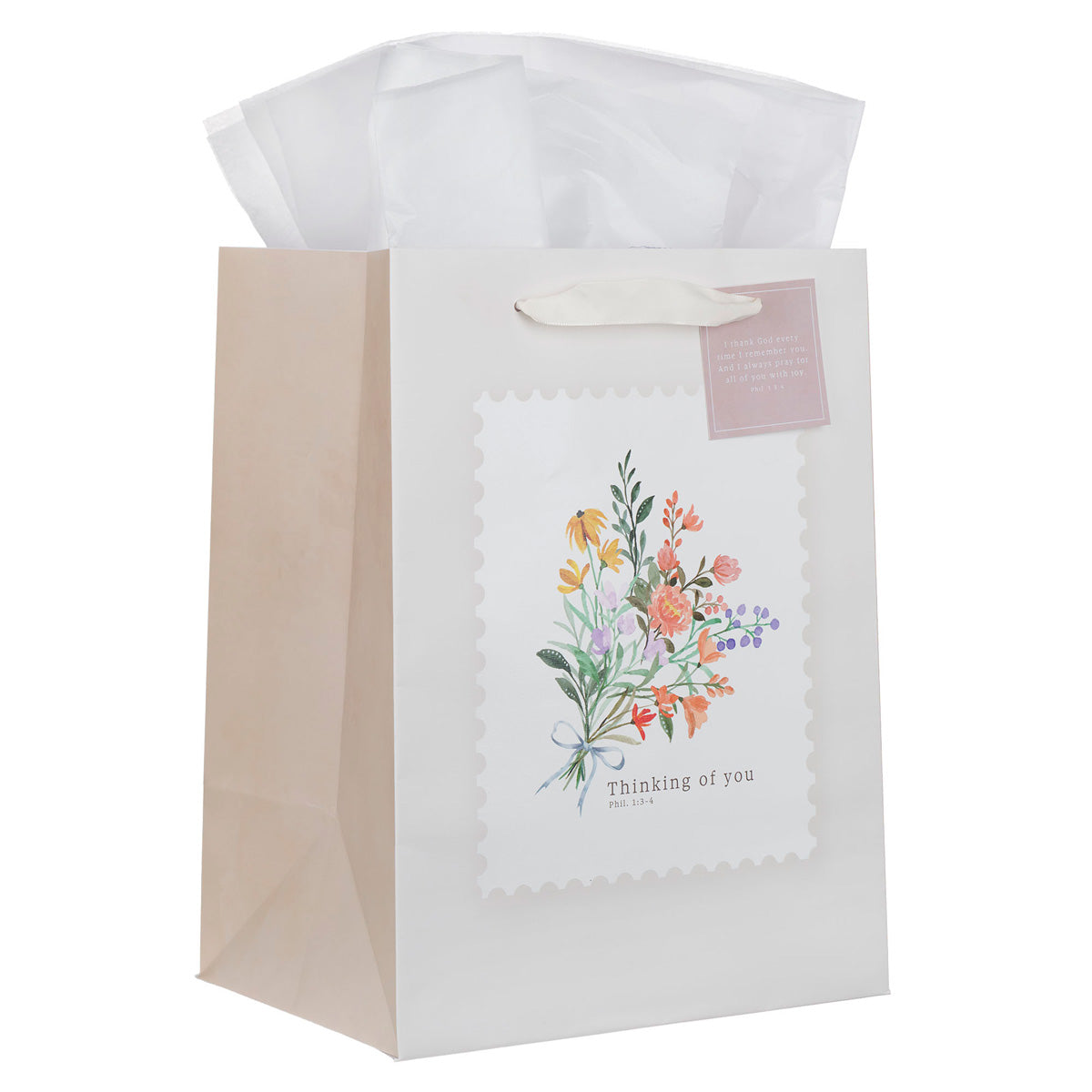 Thinking of You Portrait Gift Bag with Gift Tag