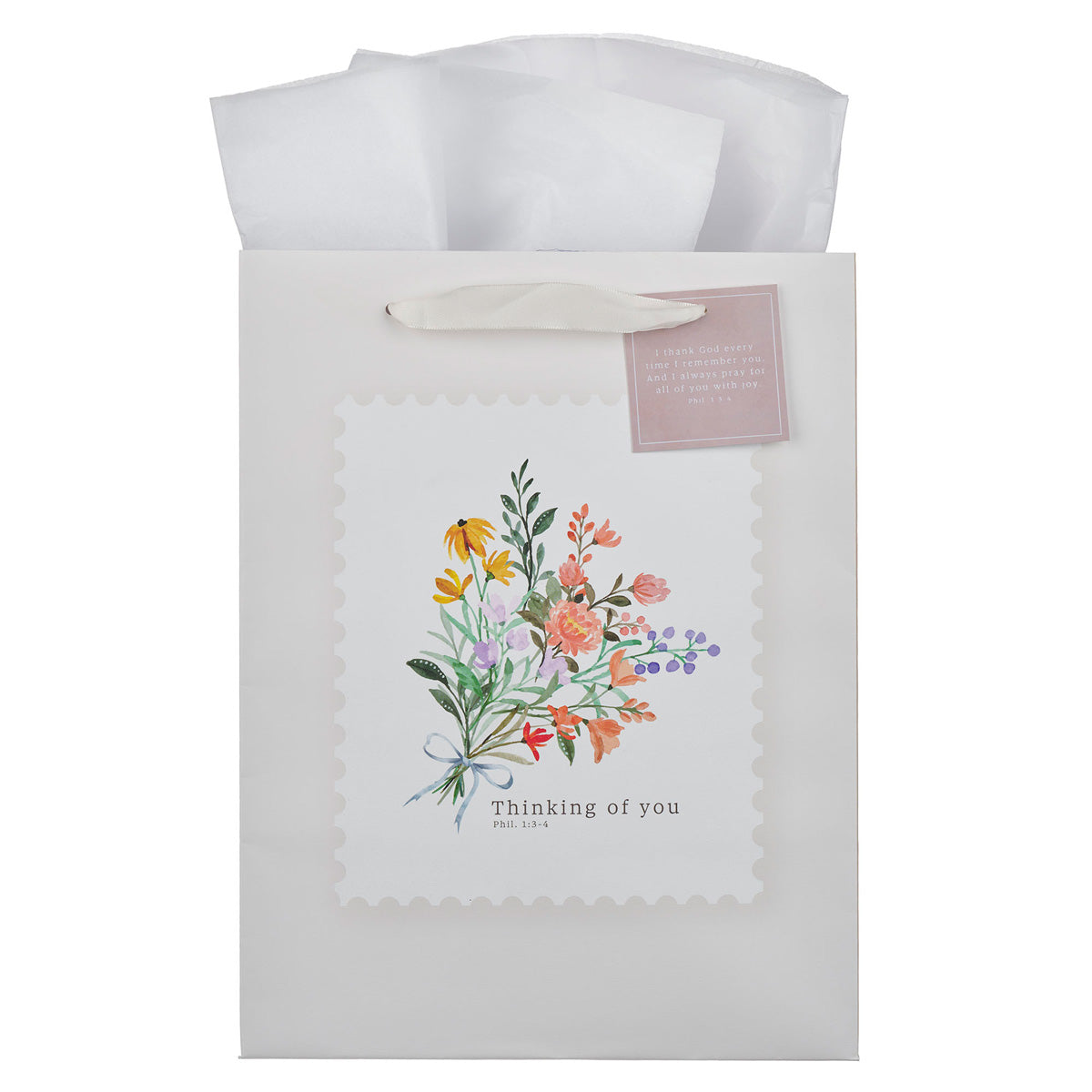 Thinking of You Portrait Gift Bag with Gift Tag