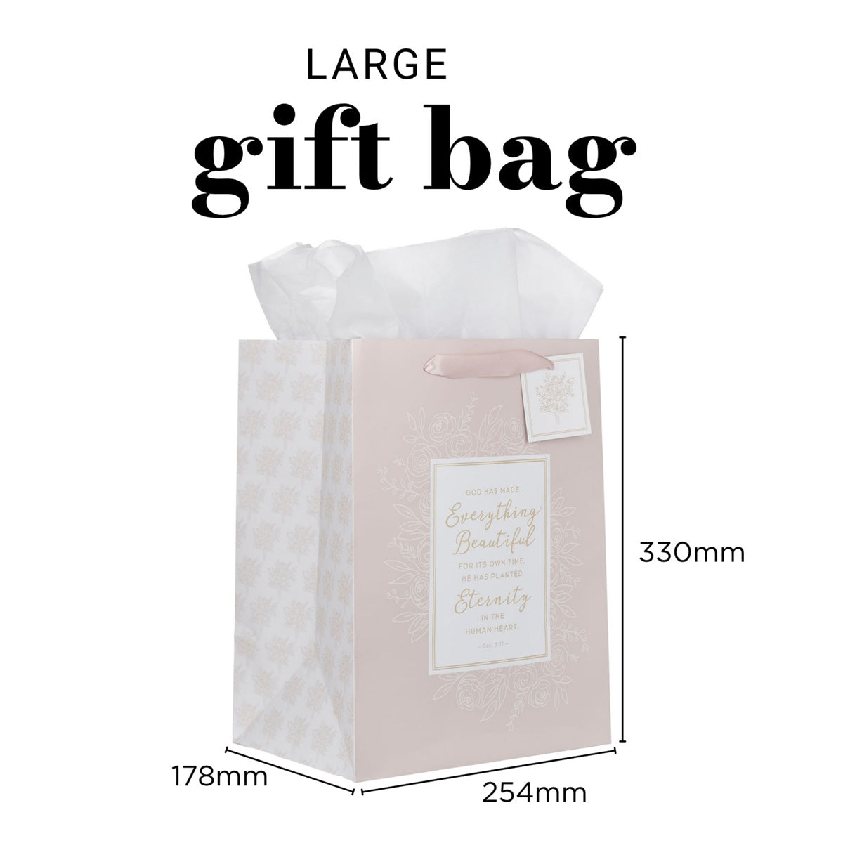 Everything Beautiful Portrait Gift Bag with Gift Tag