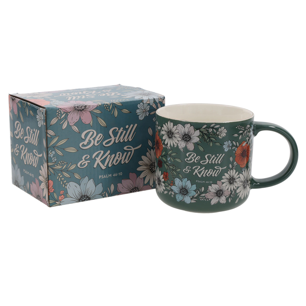 Be Still and Know Teal Ceramic Mug