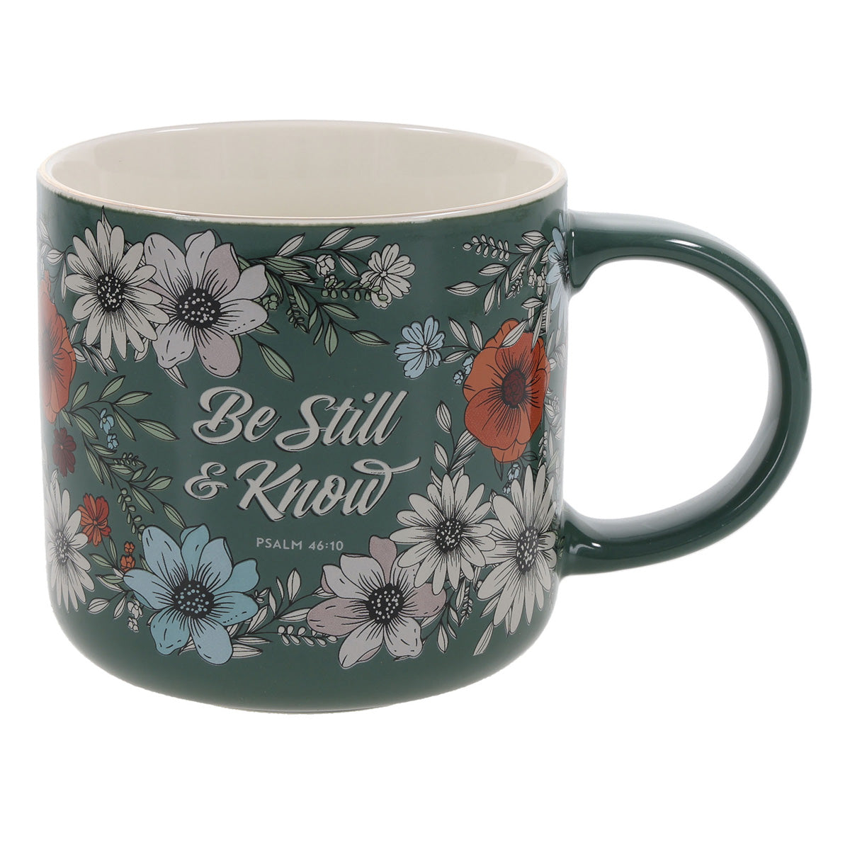 Be Still and Know Teal Ceramic Mug