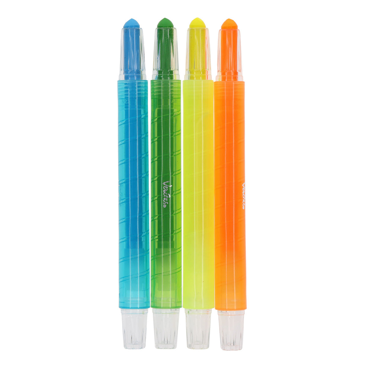 Veritas Crayon-Type Twist-Up Four-Piece Highlighter Set