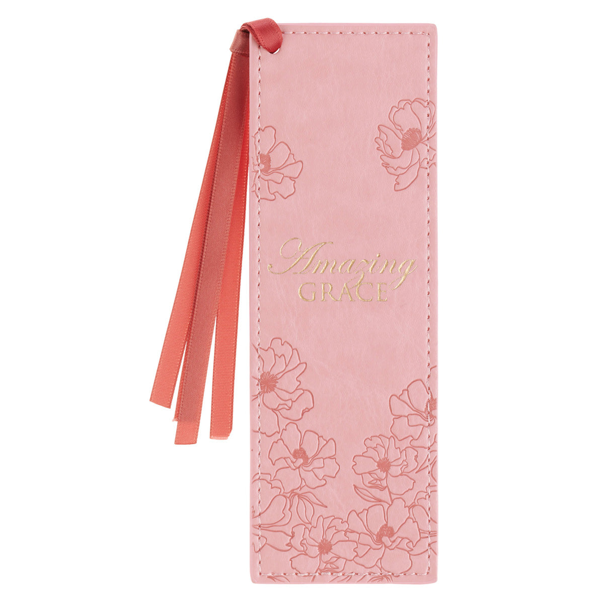 Amazing Grace Pink Faux Leather Bookmark