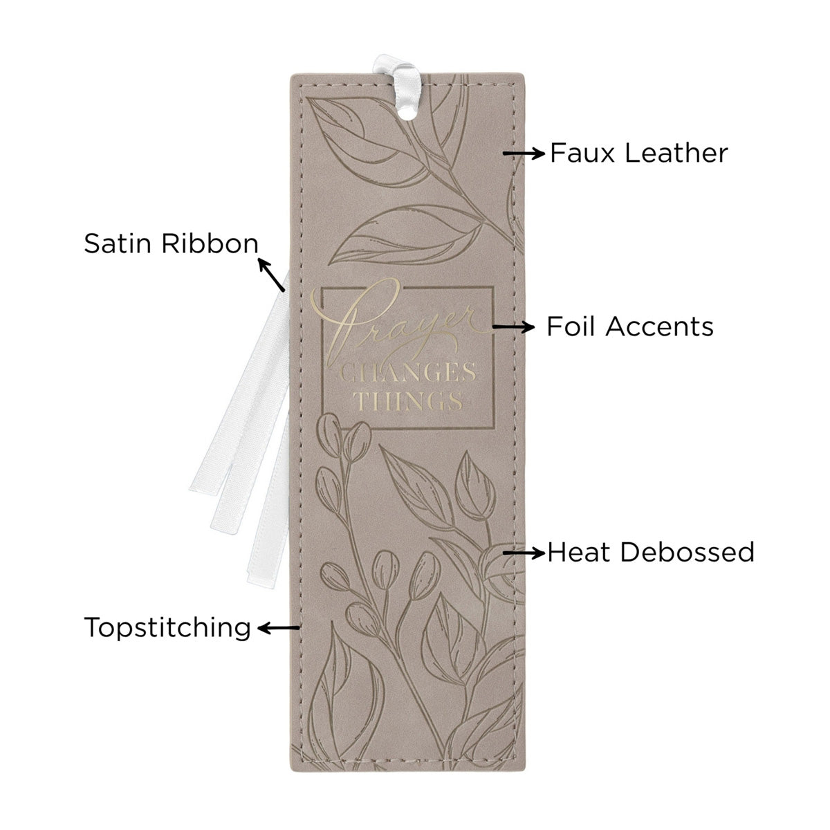 Prayer Changes Things Faux Leather Bookmark