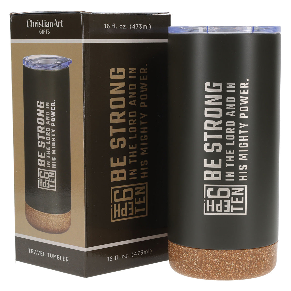 Travel Mug - Be Strong in the Lord and in His Mighty Power (Stainless Steel)
