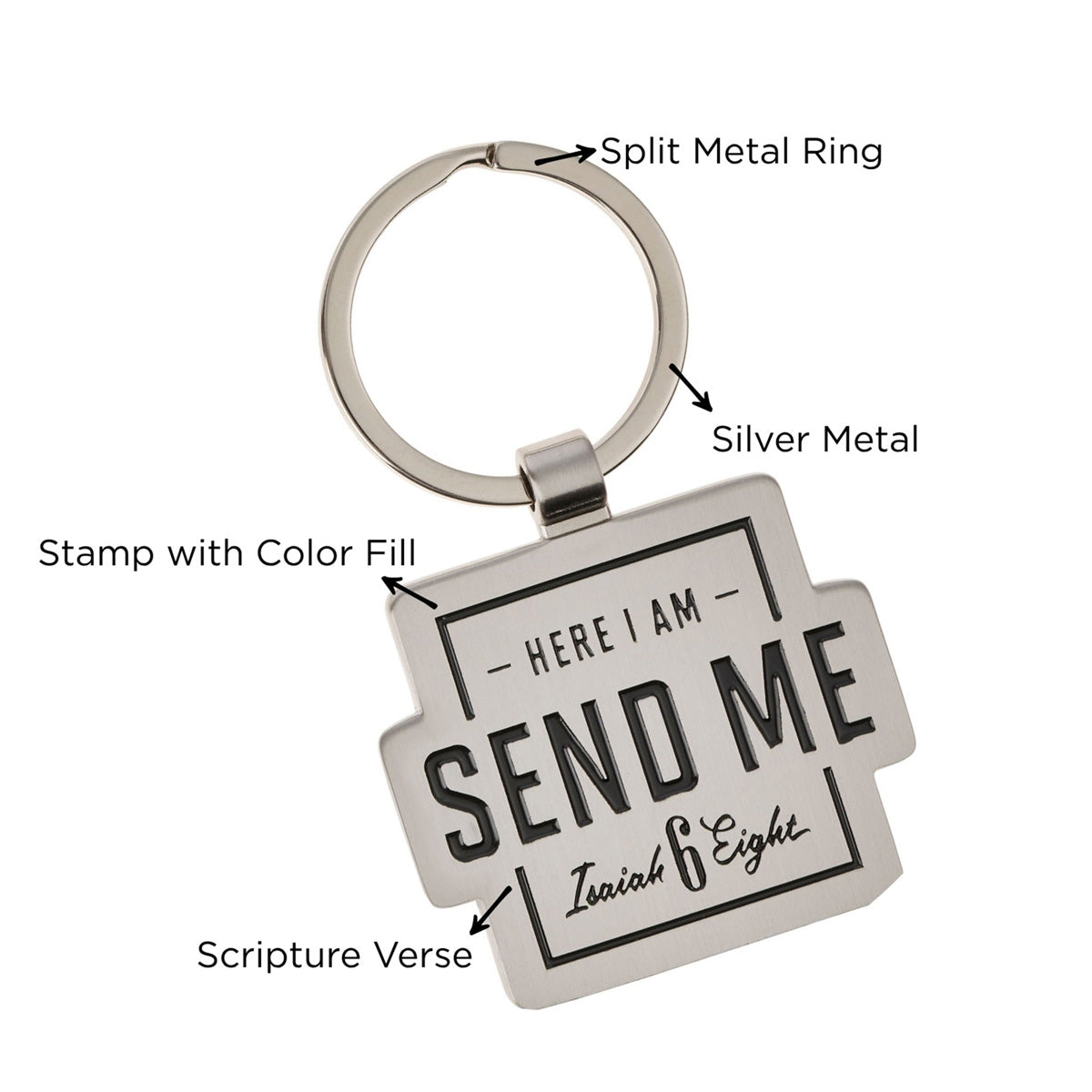 Here I Am Send Me Metal Keychain
