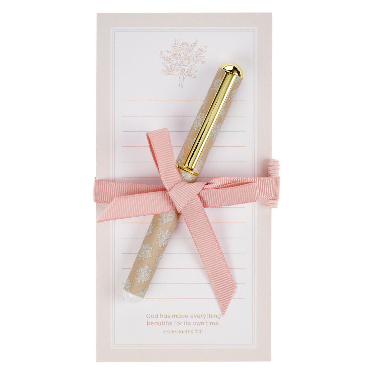 God Has Made Everything Beautiful for Its Own Time Magnetic Notepad with Pen