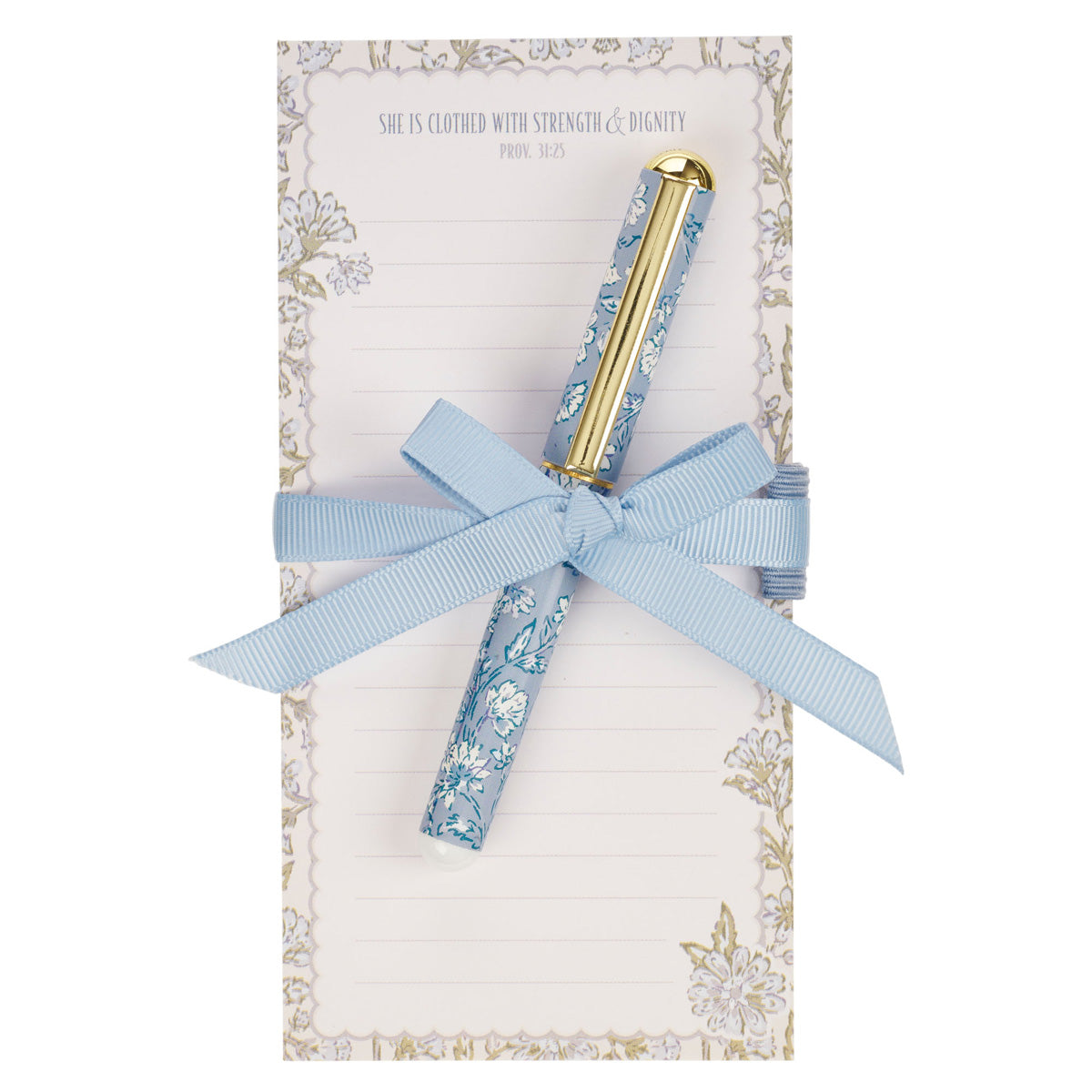 She Is Clothed with Strength and Dignity Magnetic Notepad with Pen