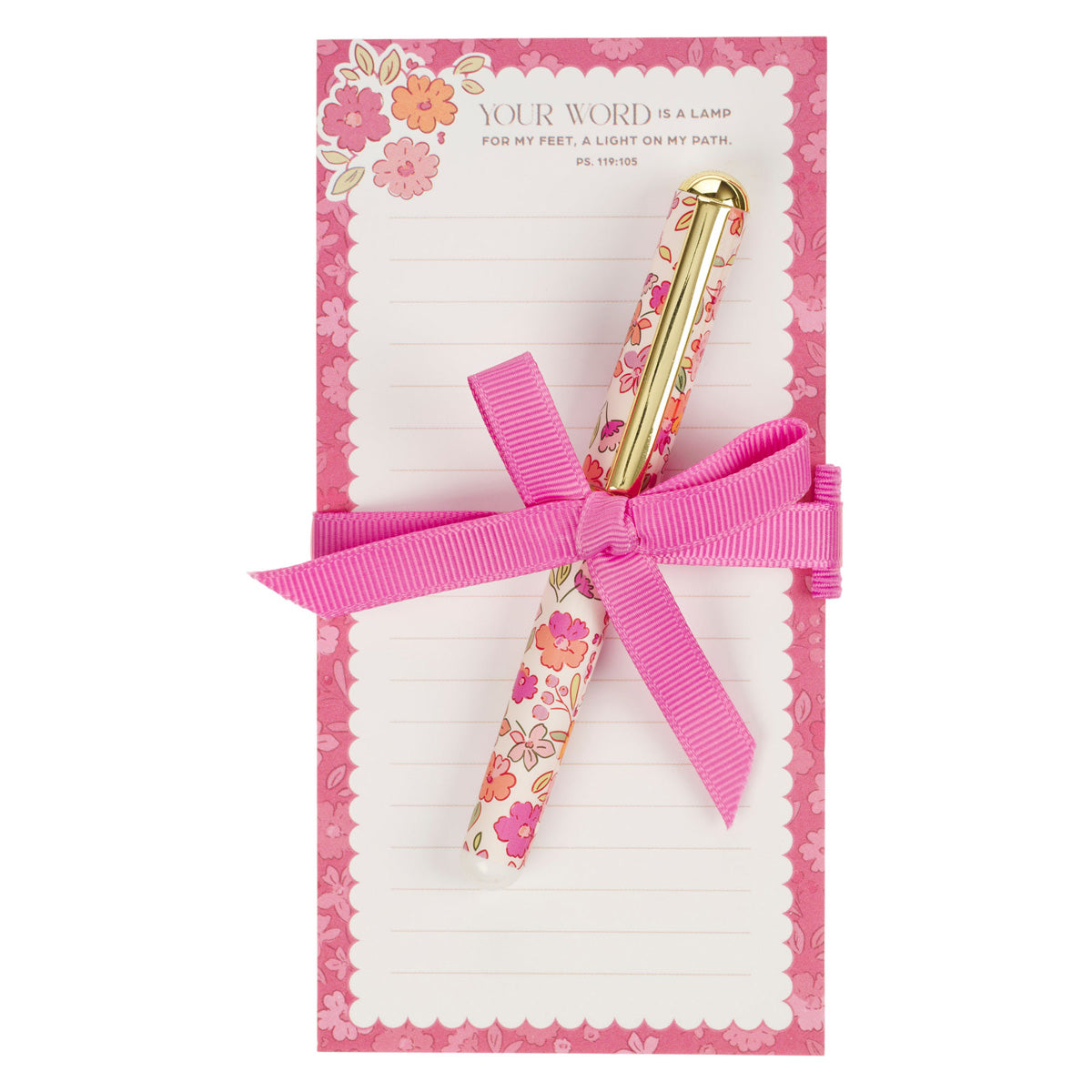 Your Word Is a Lamp for My Feet, a Light on My Path Magnetic Notepad with Pen