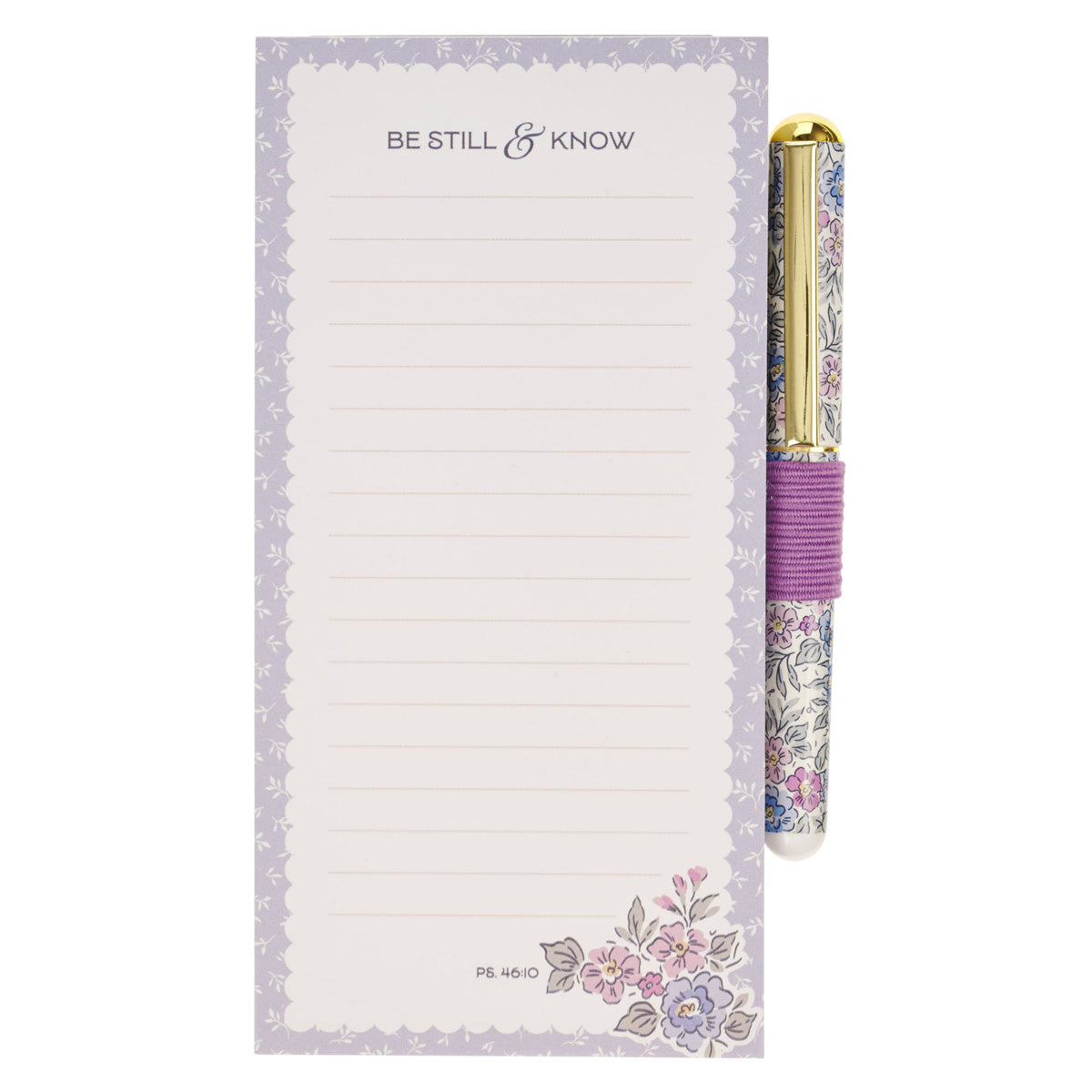 Be Still and Know Magnetic Notepad with Pen
