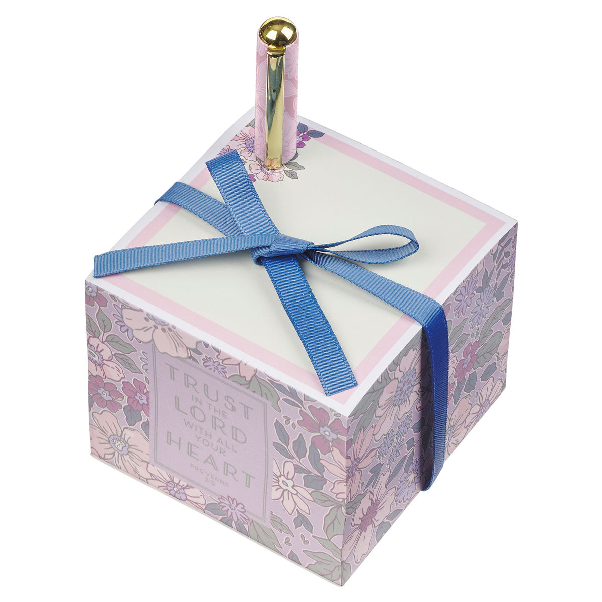 Trust in the Lord with All Your Heart Memo Note Block with Pen