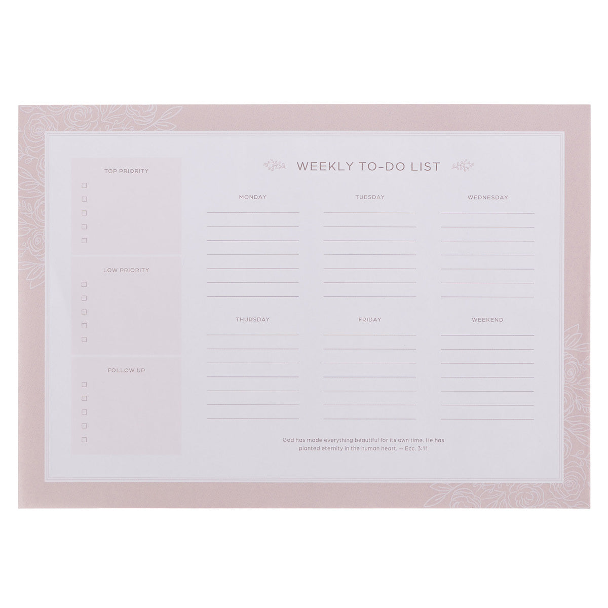 A4 Tear-Off Weekly To-Do List - Everything Beautiful