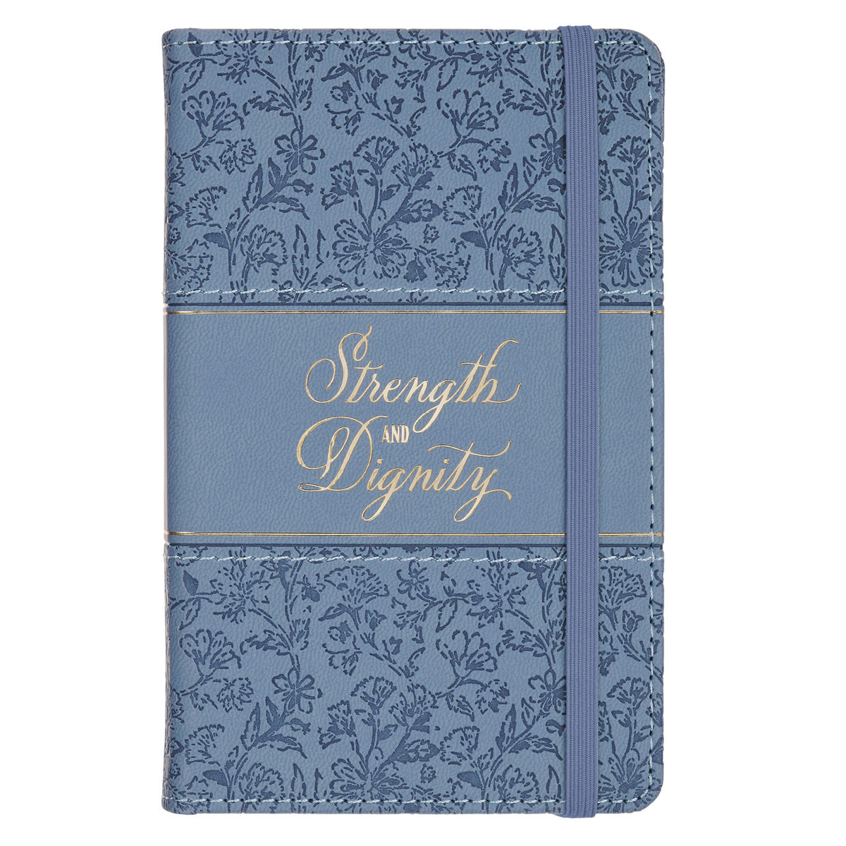 Strength and Dignity Faux Leather Notebook with Elastic Closure