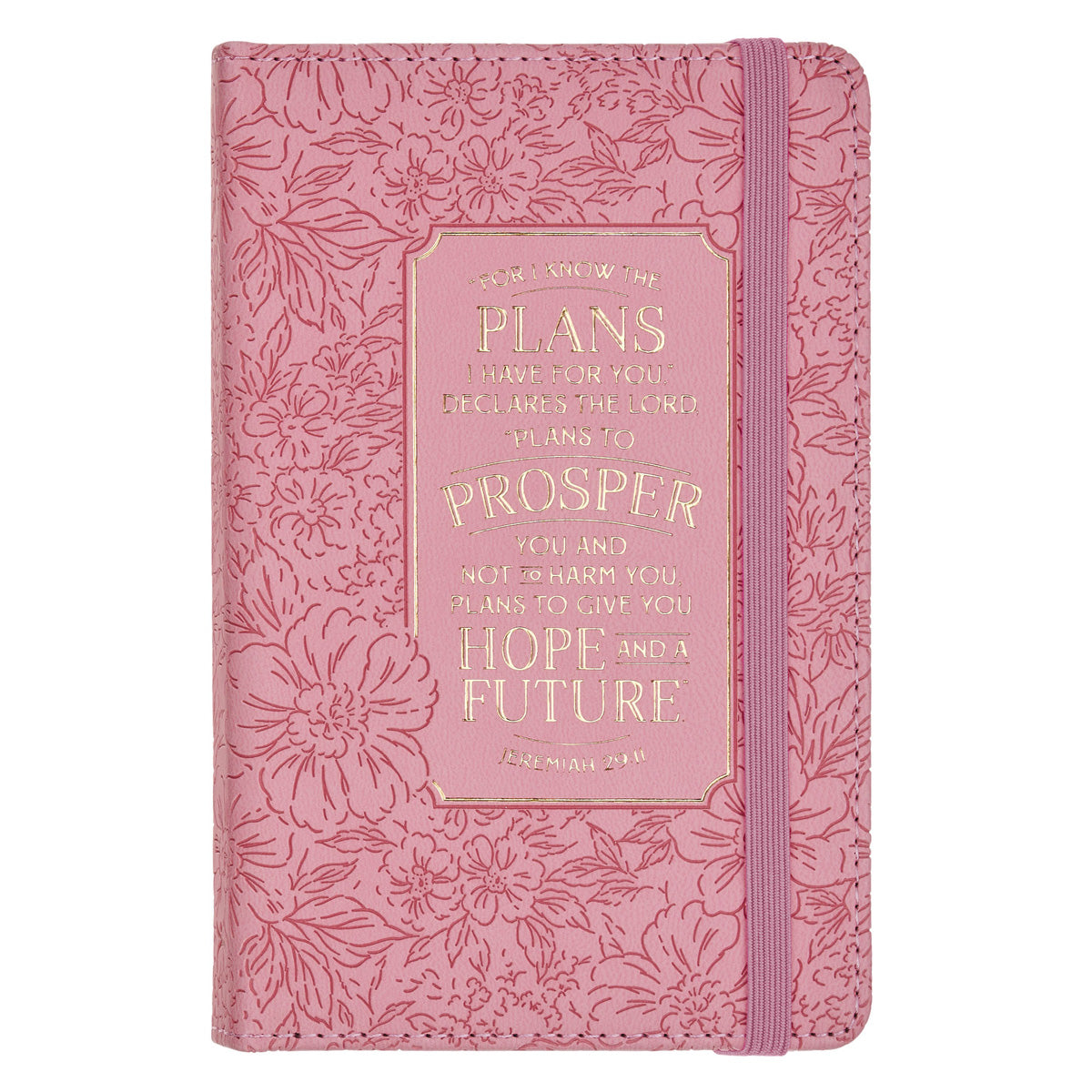 I Know the Plans Faux Leather Notebook with Elastic Closure