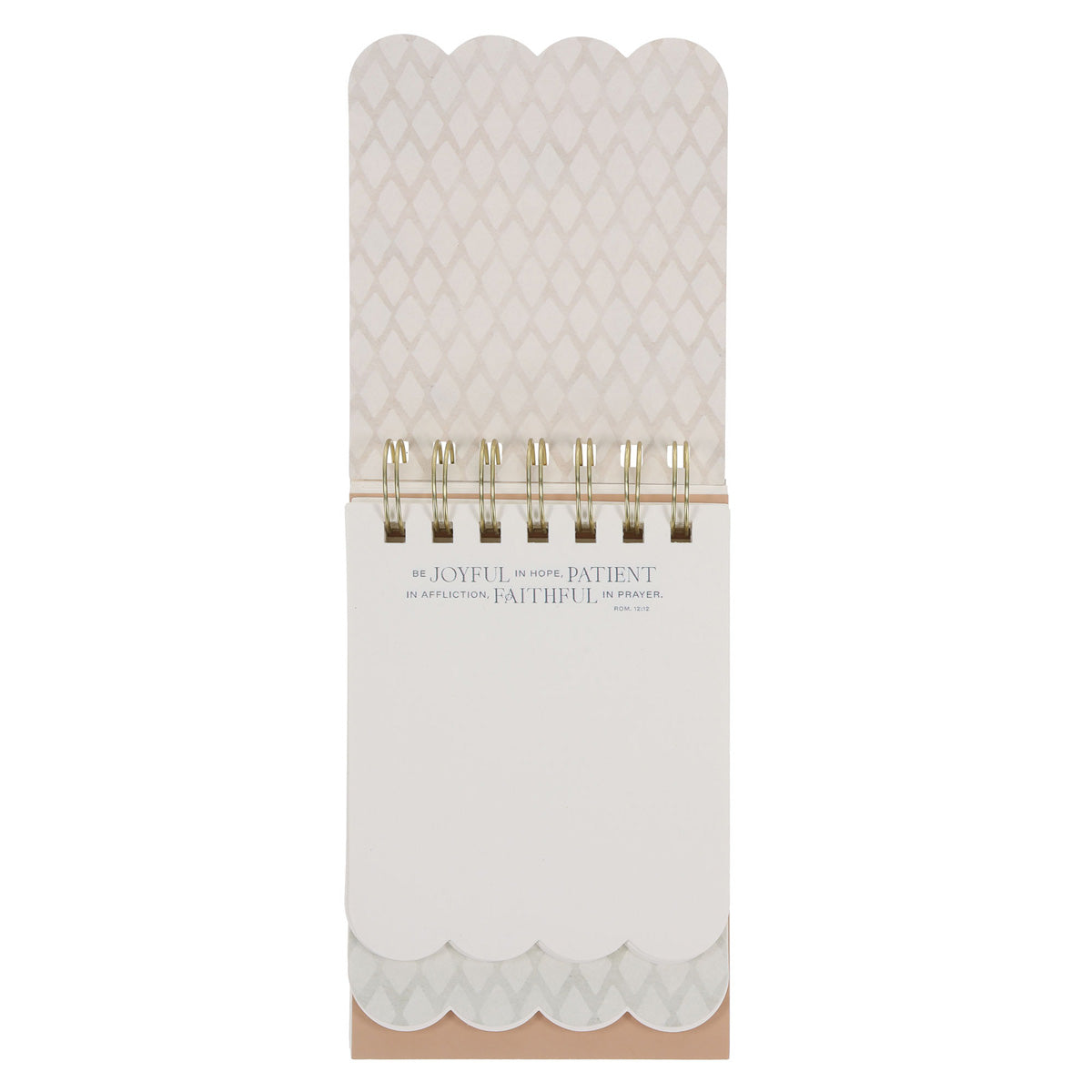 Be Joyful in Hope, Patient in Affliction, Faithful in Prayer Floral Three-Layer Wirebound Notepad