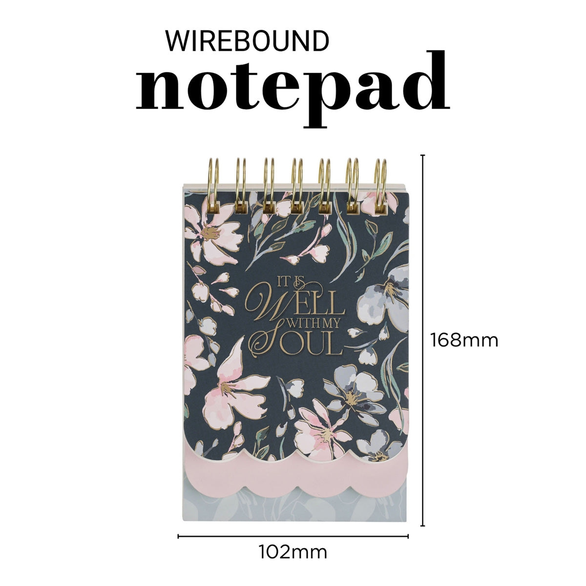 It Is Well with My Soul Floral Three-Layer Wirebound Notepad