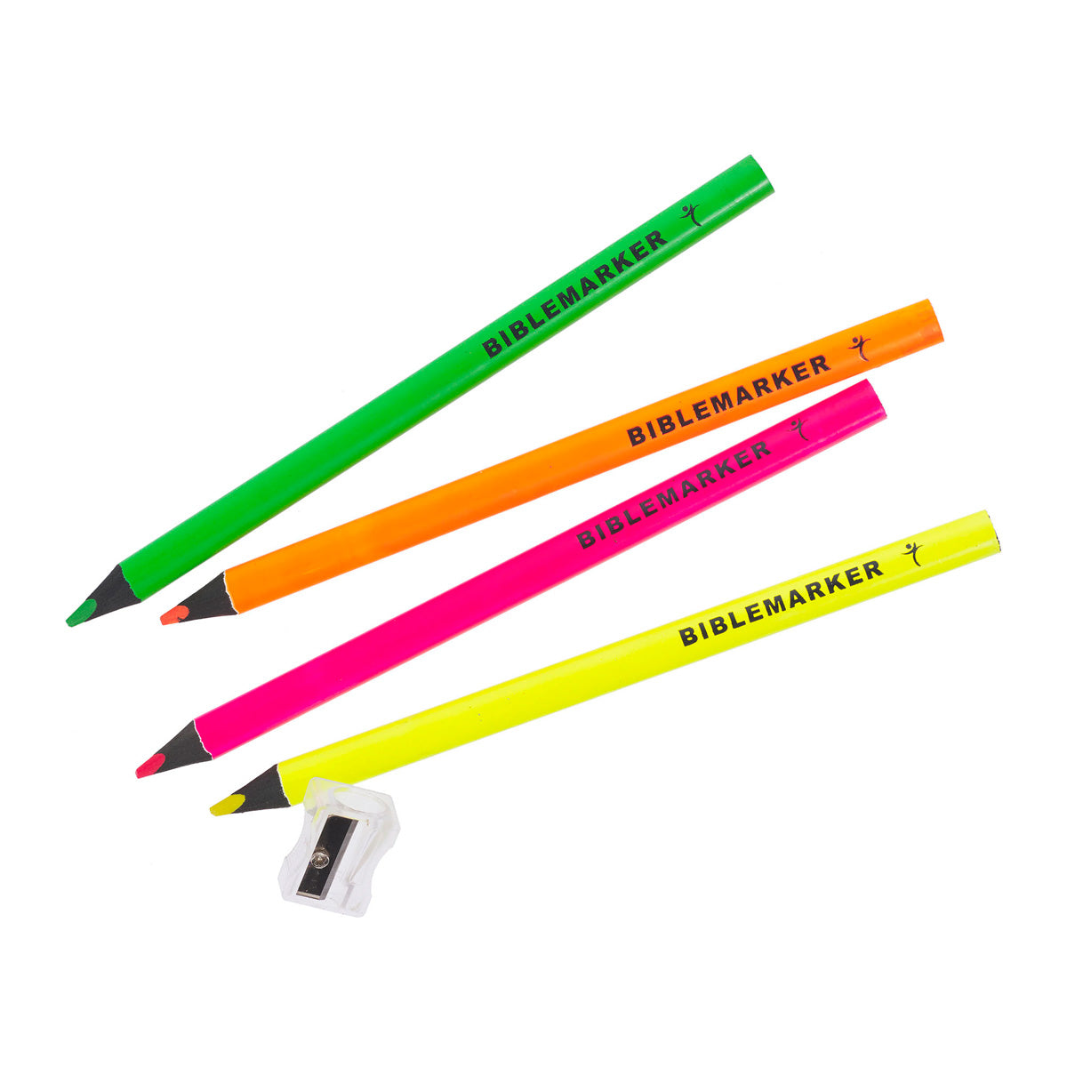 4-Piece Assorted Colors Jumbo Highlighter Pencil Set with Sharpener