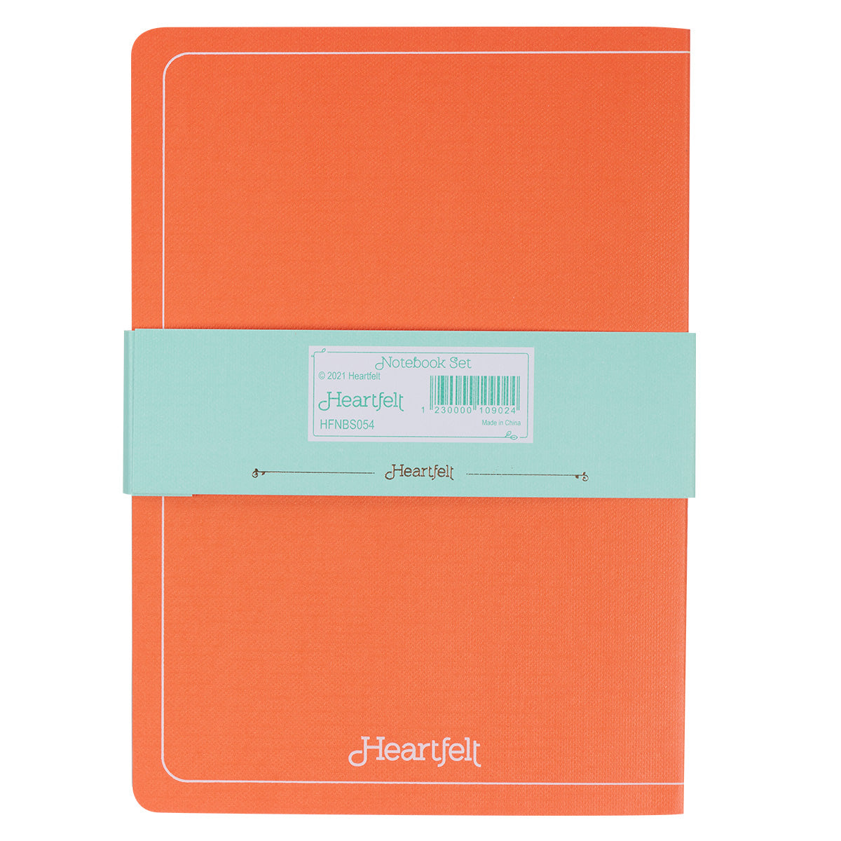 Never Give Up Ever Coral Poppies Two-Piece Notebook Set