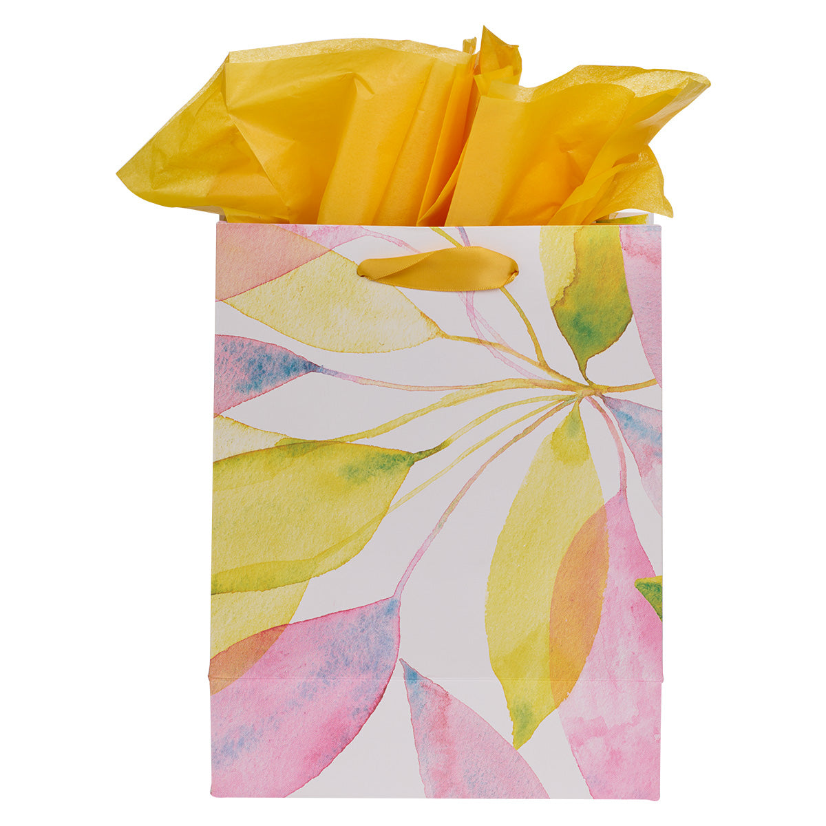 Life is Beautiful Citrus Leaves Medium Gift Bag with Gift Tag