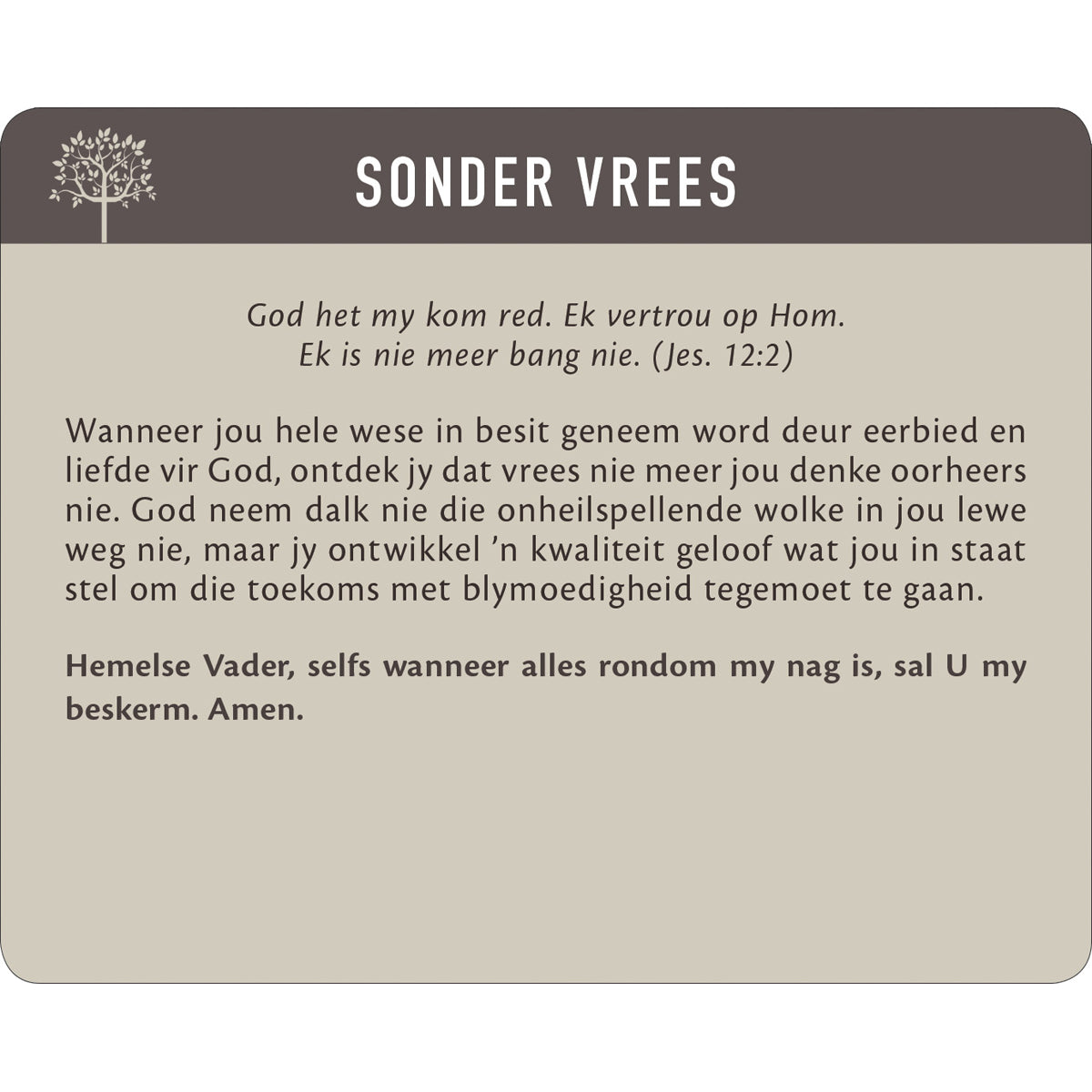 Geanker In Die Woord Afrikaans Prayer Cards In Tin