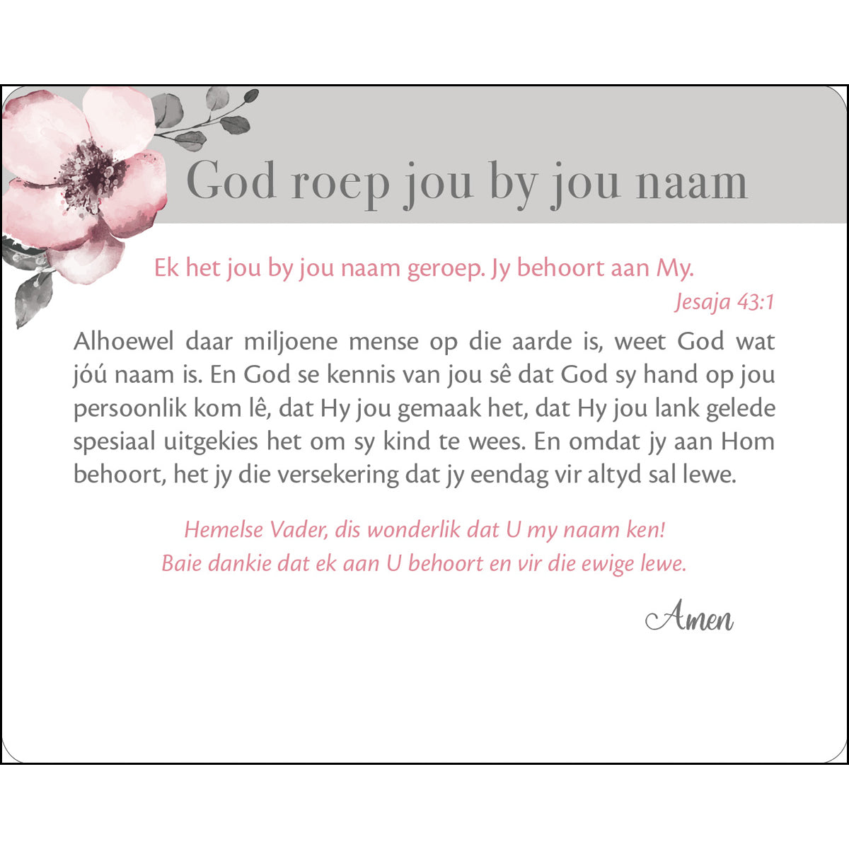 Vreugde In Sy Teenwoordigheid Afrikaans Cards In Tin