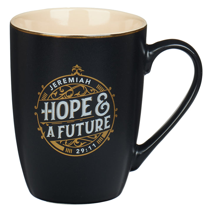 Hope & A Future Black Ceramic Mug - Jeremiah 29:11