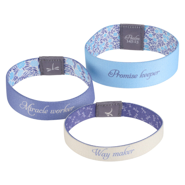 Way Maker, Miracle Worker, Promise Keeper (Pack Of 3)(Elastic Wristbands)