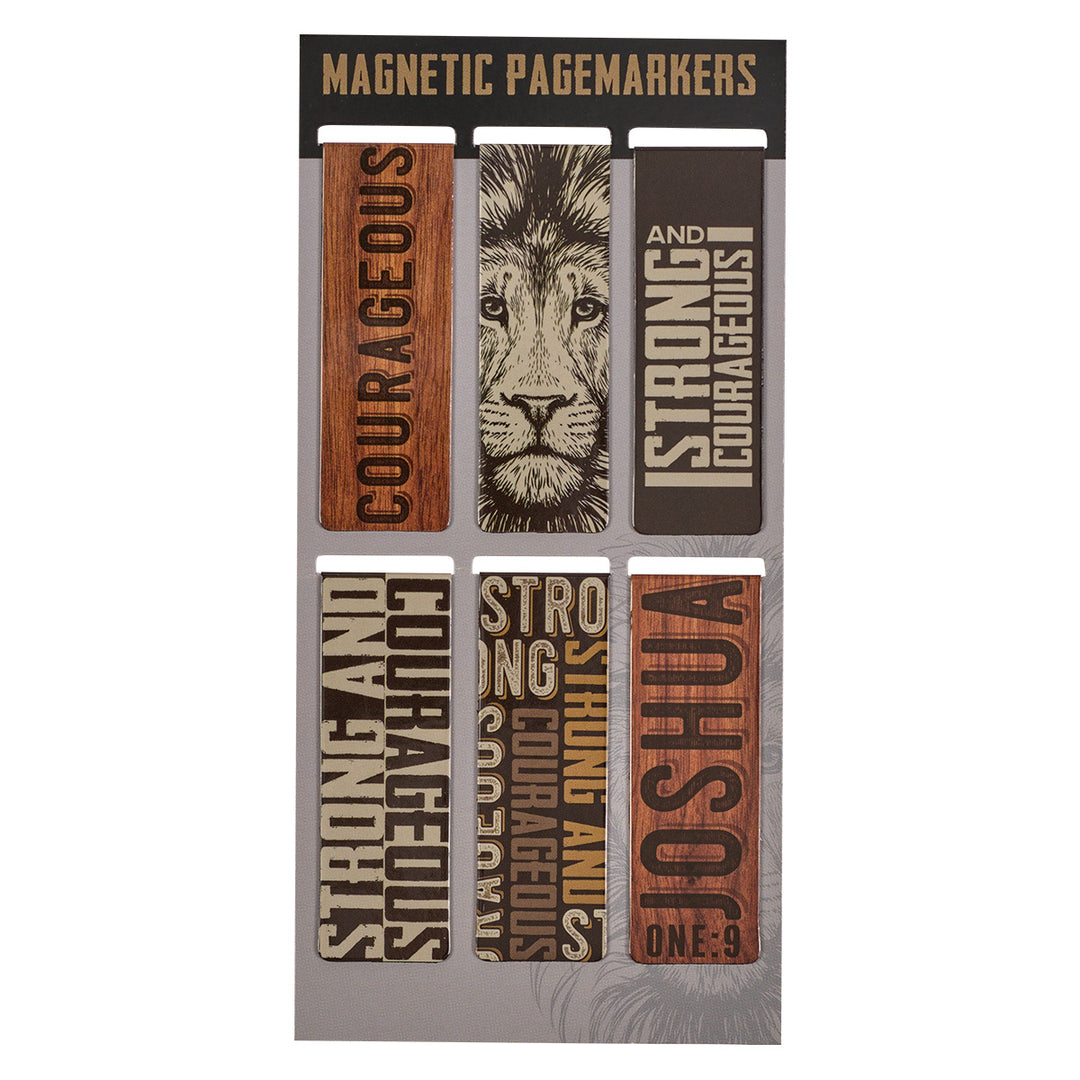 Strong And Courageous Magnetic Bookmarks Set Of 6