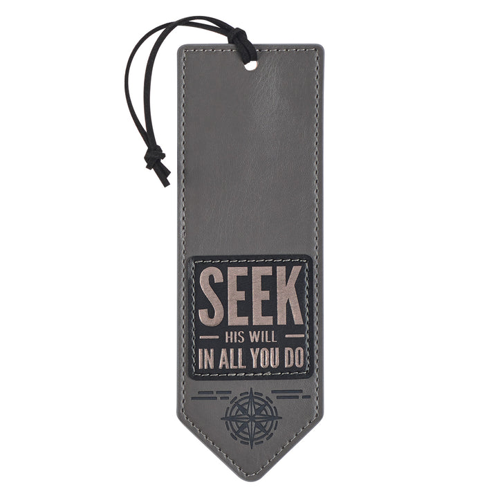 Seek His Will In All You Do (Faux Leather Pagemarker)