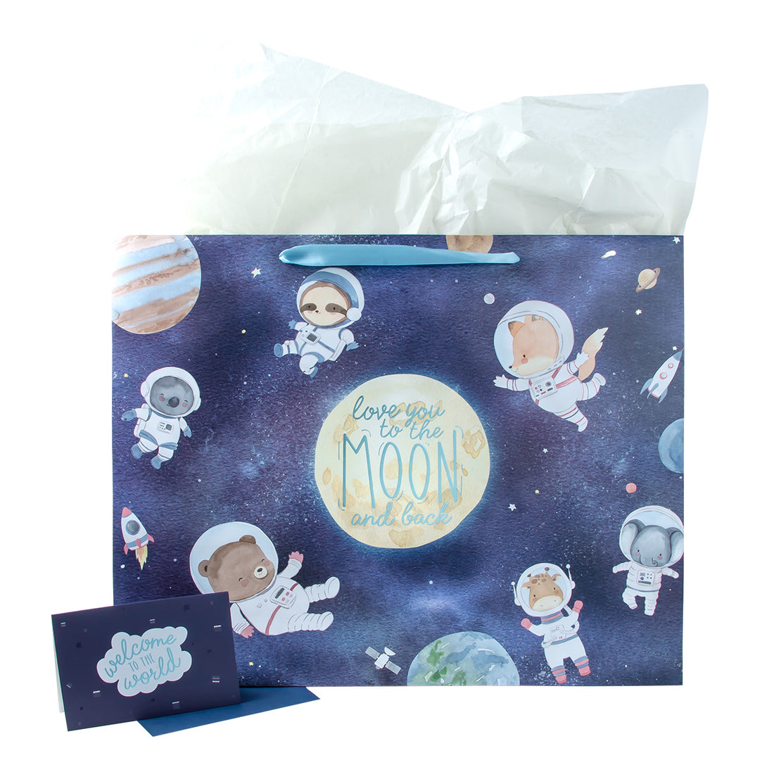 Love You To The Moon And Back Jumbo Gift Bag With Card