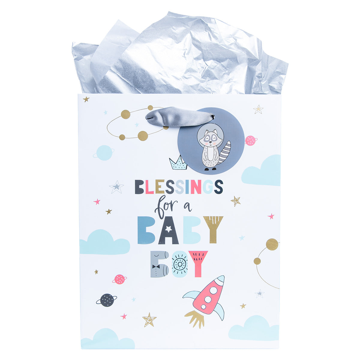 Blessings For A Baby Boy Medium Gift Bag With Gift Tag