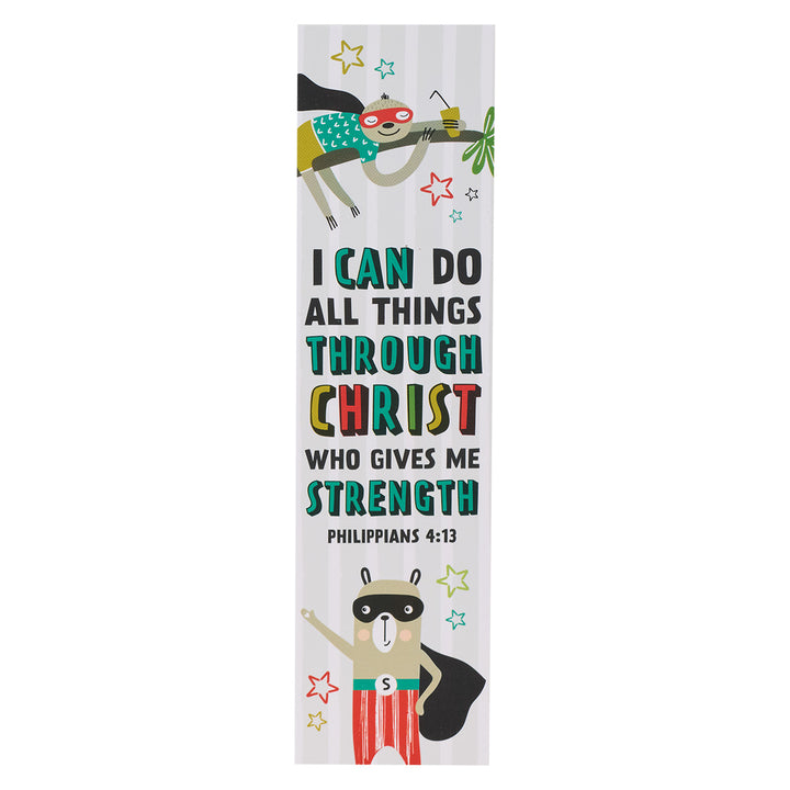 I Can Do All Things Through Christ Pack Of 10 Sunday School Bookmark - Philippians 4:13